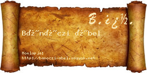 Bánóczi Ábel névjegykártya