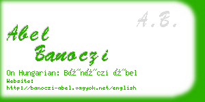 abel banoczi business card